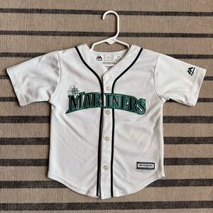 Seattle Mariners Ken Griffey Jr Majestic Kids White Baseball Jersey